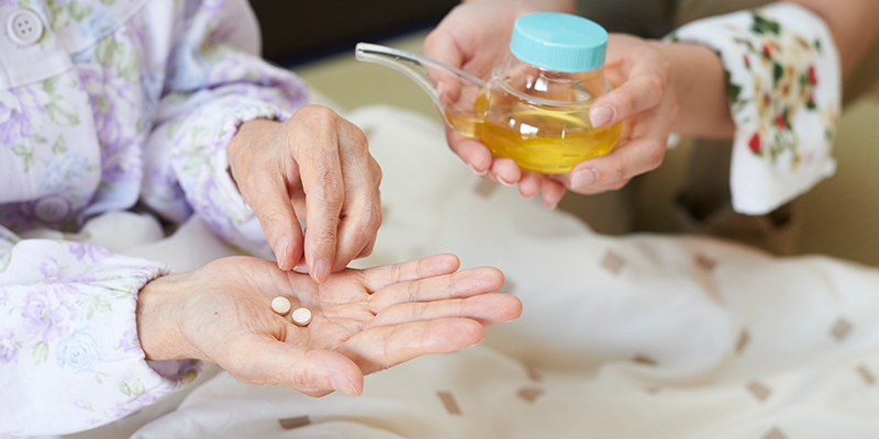 服薬管理や健康チェックのサポート